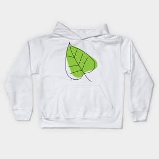 leaf art drawing Kids Hoodie